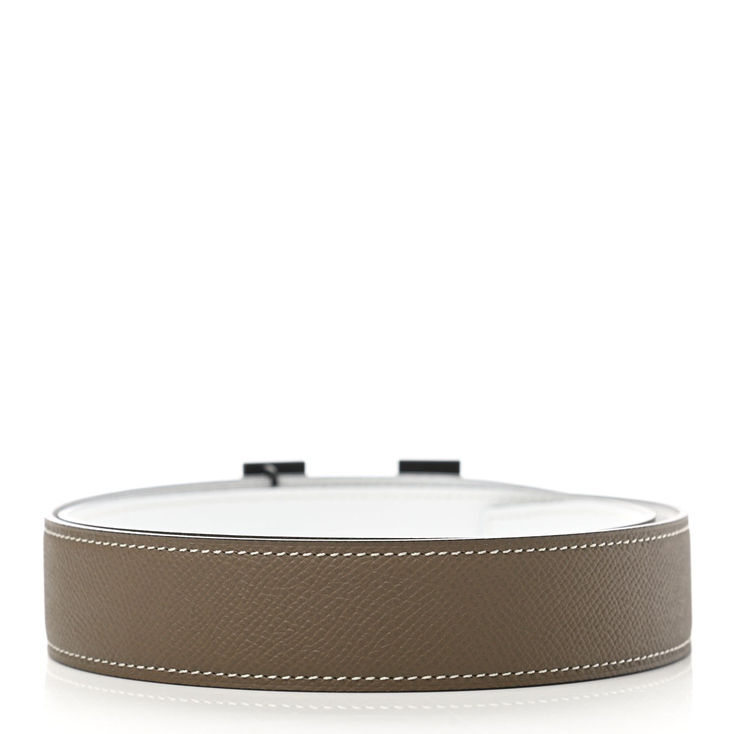 Epsom PVD Plated 32mm H Belt 80 Etoupe White