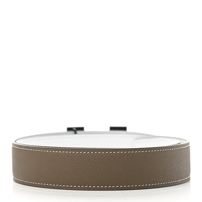 Hermes Epsom PVD Plated 32mm H Belt 80 Etoupe White 2 of 7
