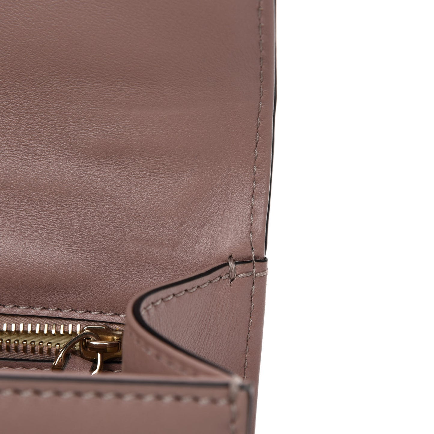 Vitello Small Glam Lock Rockstud Flap Poudre