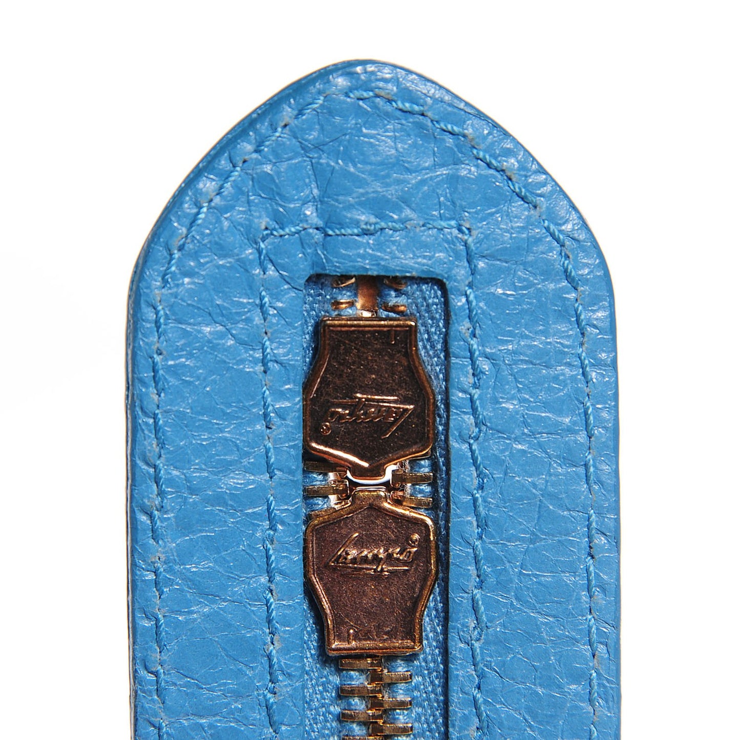 Agneau Giant 12 Rose Gold Hardware City Bleu Indigo