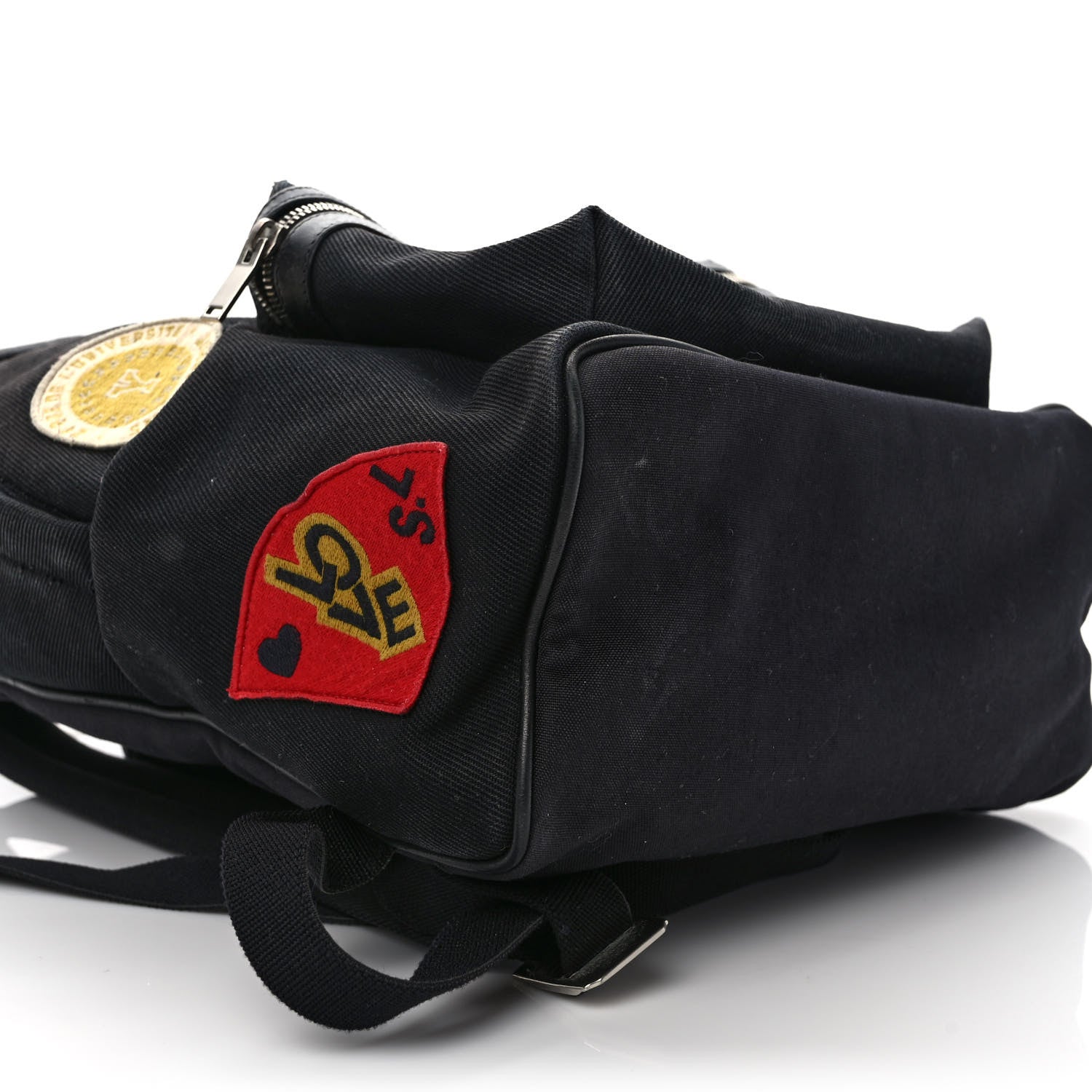 Saint Laurent Twill Patches City Backpack Black 7 of 12