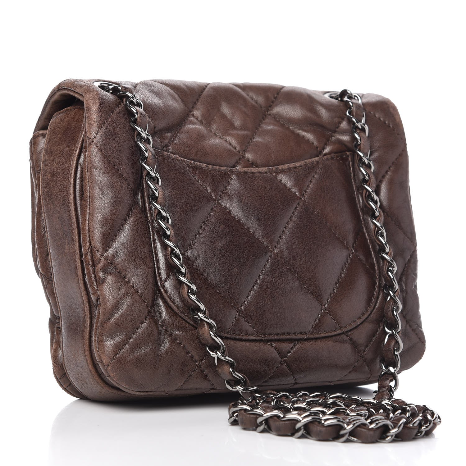 Chanel Lambskin Quilted Mini Chanel 3 Flap Brown 3 of 10
