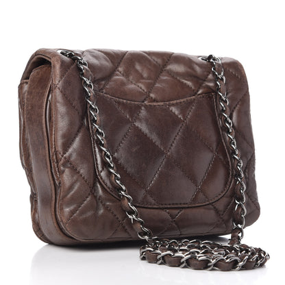 Chanel Lambskin Quilted Mini Chanel 3 Flap Brown 3 of 10