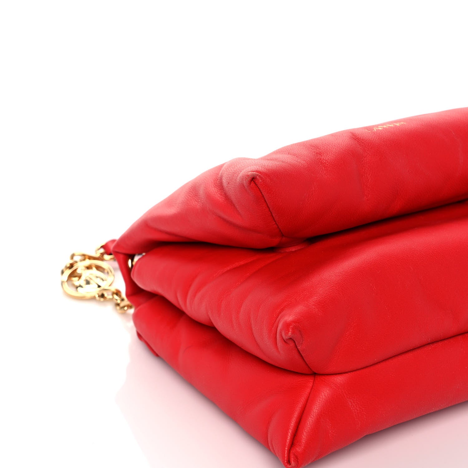Lanvin Lambskin Sugar Flap Shoulder Bag Red 9 of 16