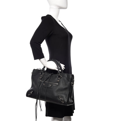 Balenciaga Vibrato Calfskin Classic Silver Hardware City Black 2 of 10