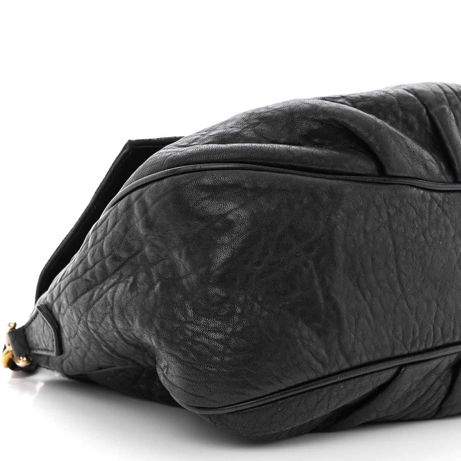 Fendi Crinkled Lambskin Mia Shoulder Flap Black 9 of 11
