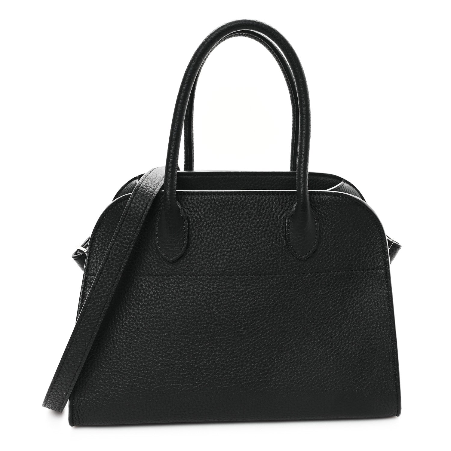 The Row Grained Calfskin Soft Margaux 10 Bag Black 1 of 9