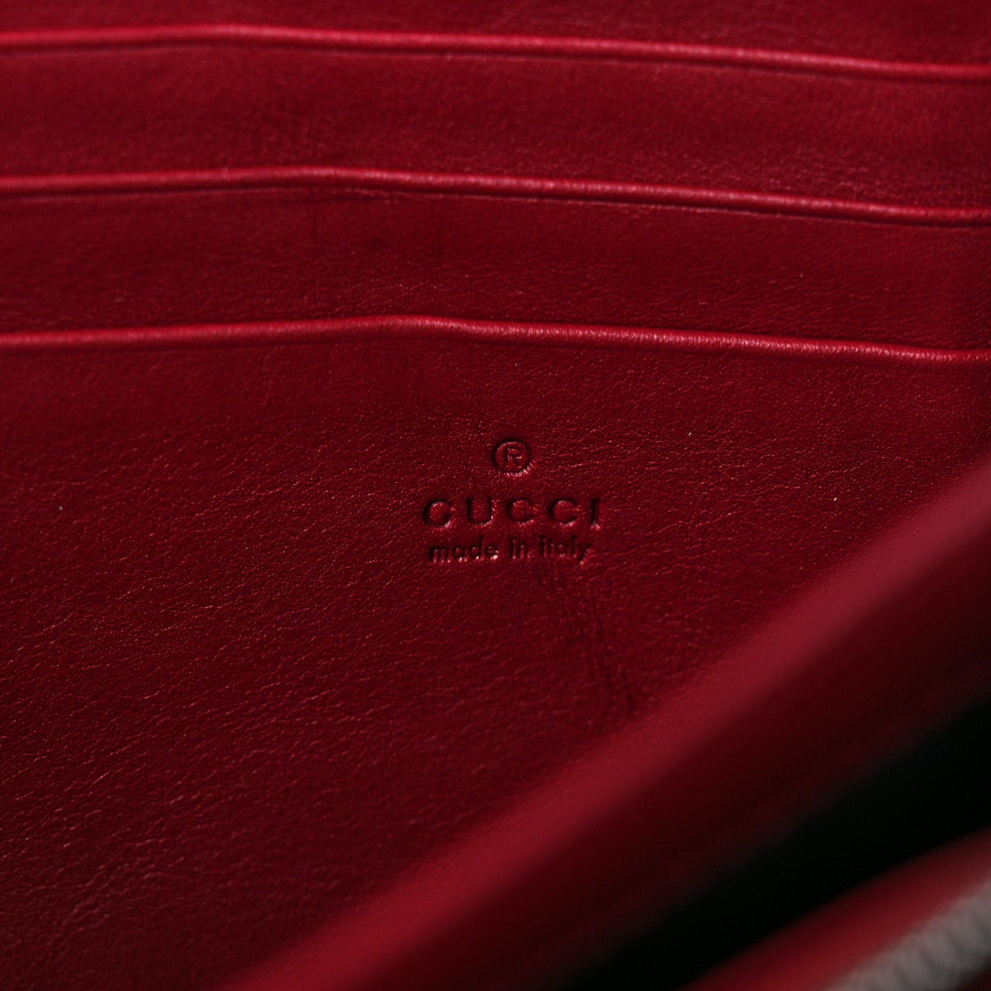 Velvet GG Monogram Mini Dionysus Chain Wallet Red Cipria