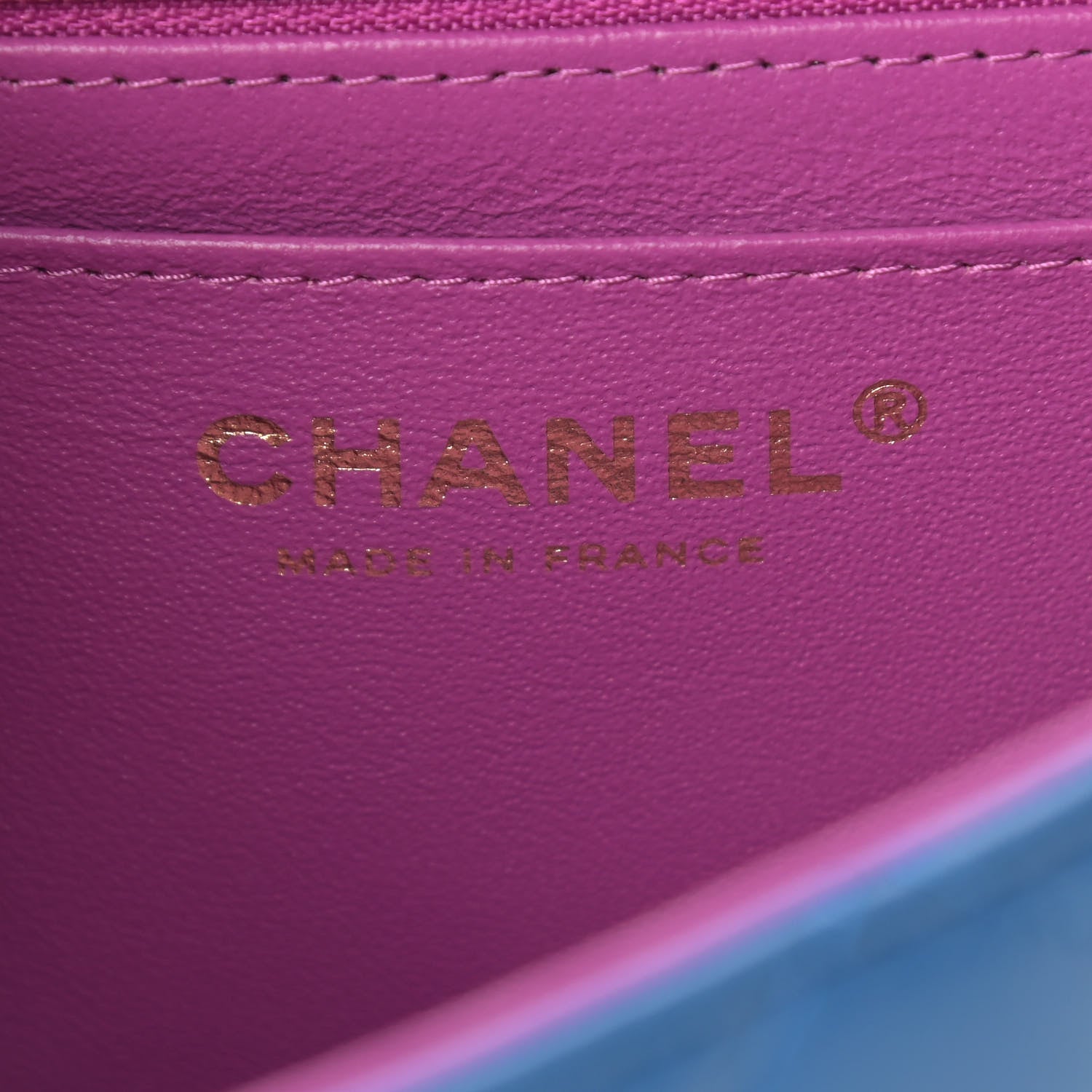 Chanel Lambskin Quilted Mini Rectangular Flap Blue Purple 6 of 11