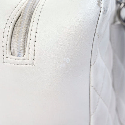 Chanel Calfskin Quilted Large Cambon Bowler White Black 12 of 24