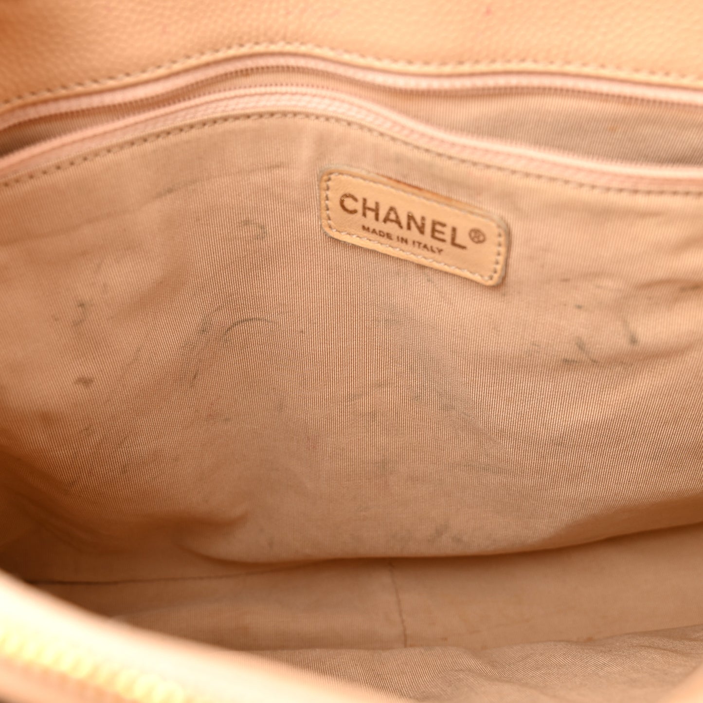 Caviar Quilted Grand Shopping Tote GST Beige