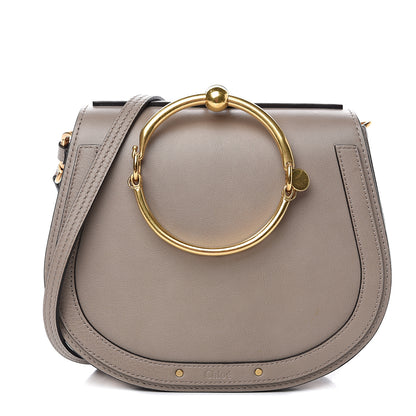 Chloe Calfskin Suede Medium Nile Bracelet Bag Motty Grey 1 of 13