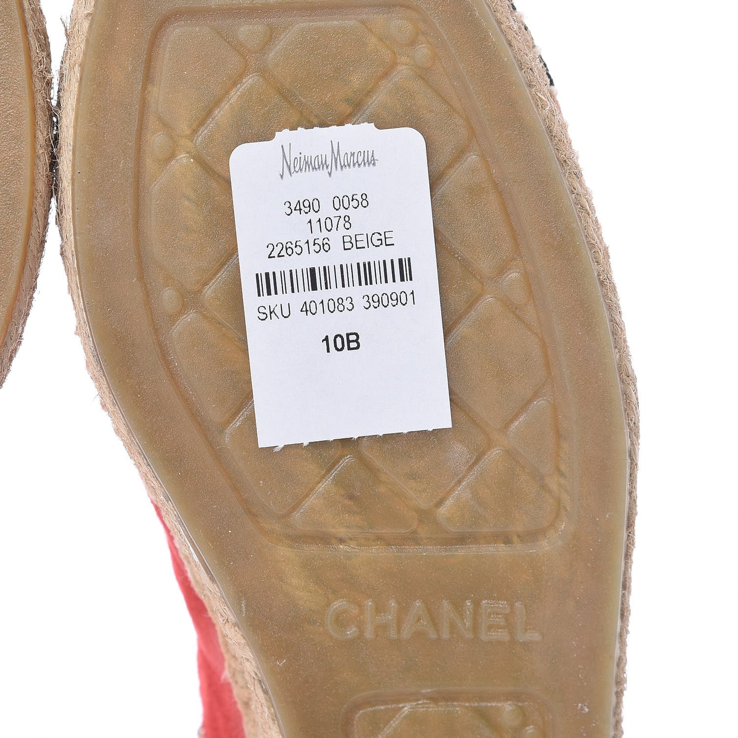 Suede Pearl CC Espadrilles 40 Red