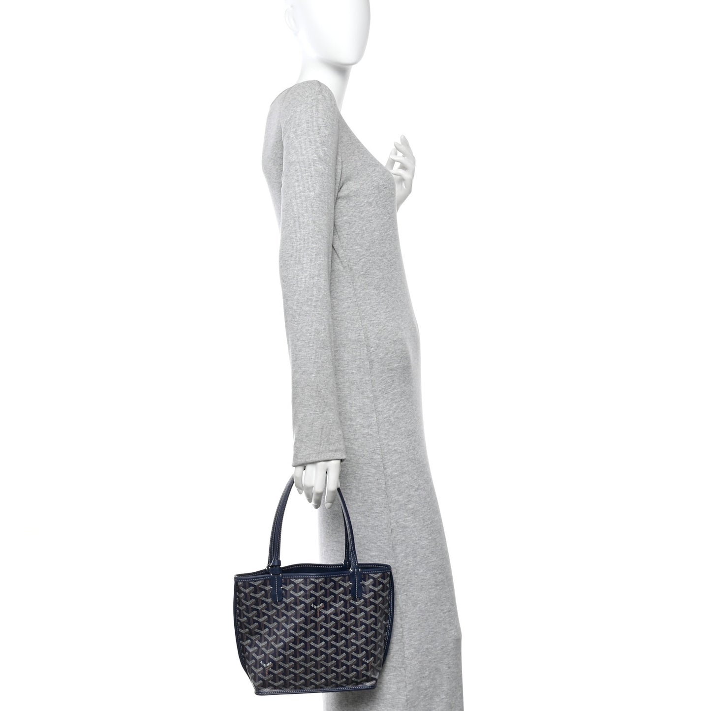 Goyardine Reversible Mini Anjou Navy