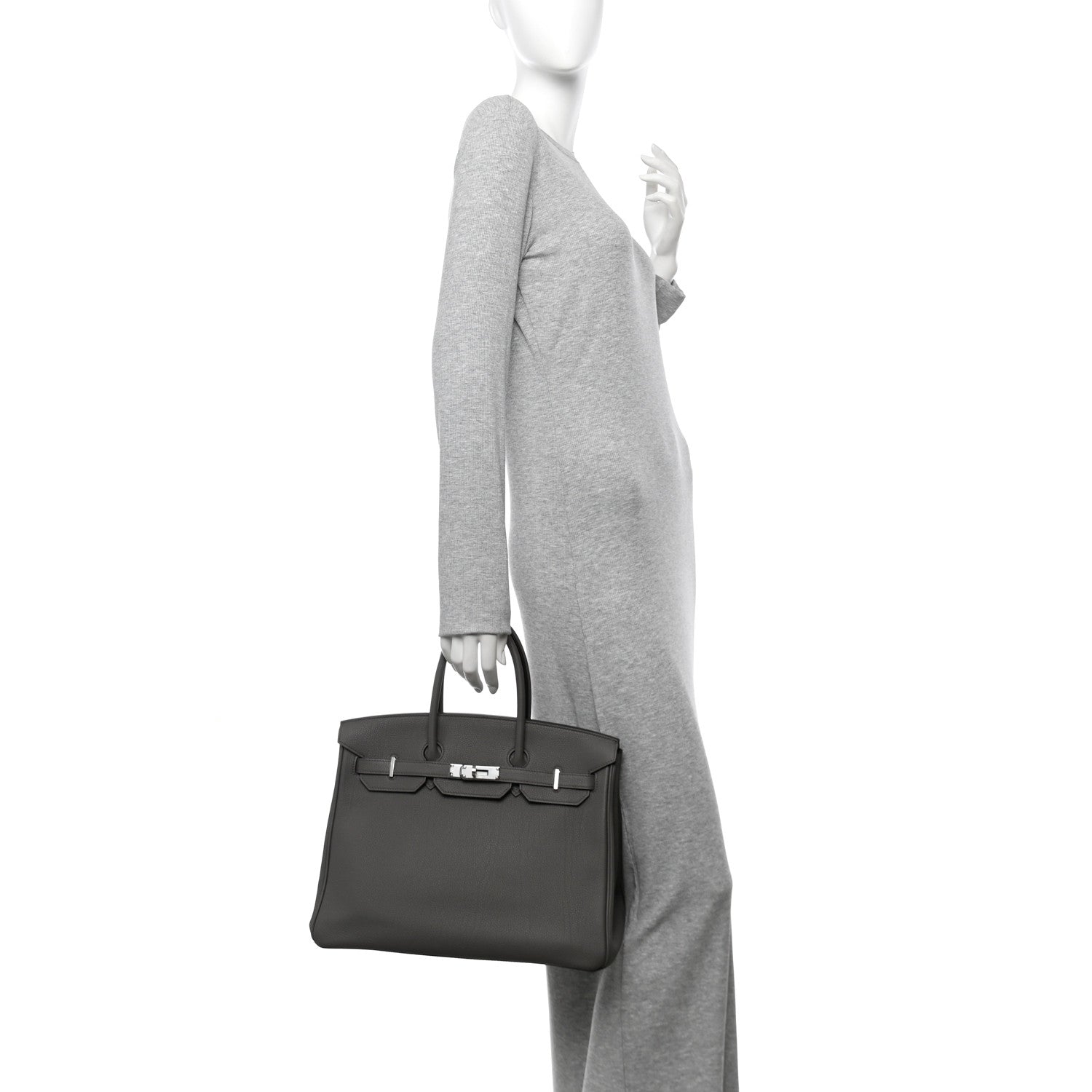 Hermes Togo Birkin 35 Etain 2 of 10