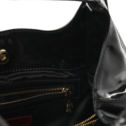 Valentino Garavani Patent Lacca Small Nuage Bow Hobo Black 13 of 17