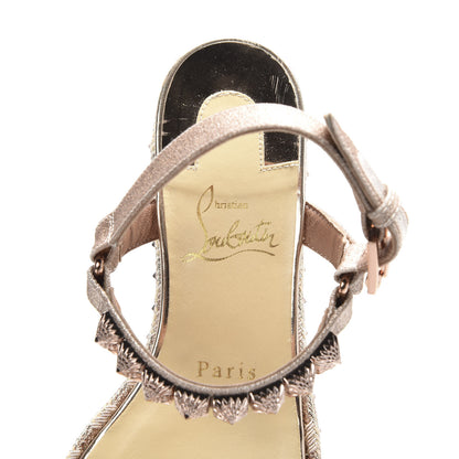 Christian Louboutin Glitter Mini Specchio Vintage Pyraclou 60 Platform Sandals 36 Courtisane 7 of 8