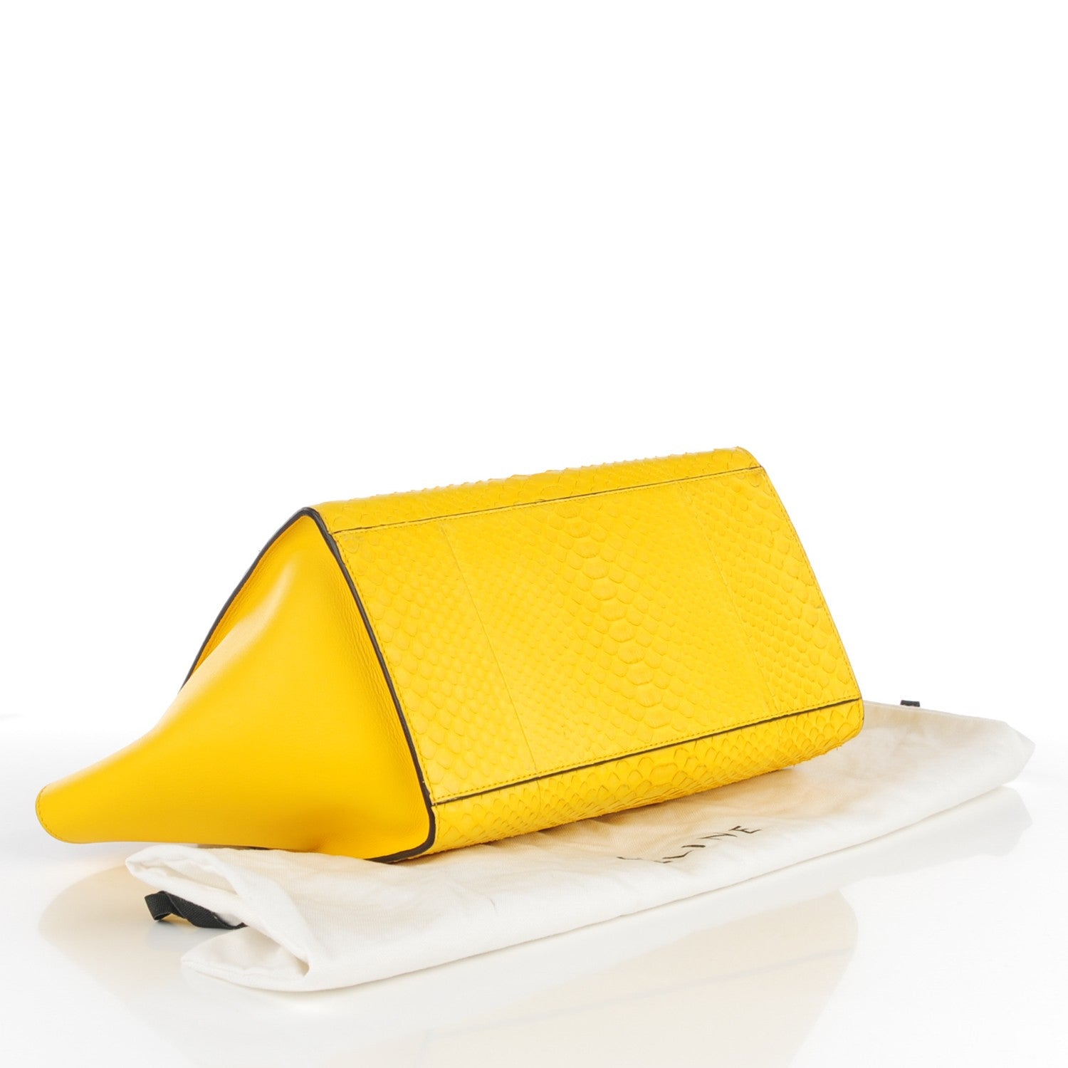 Celine Python Calfskin Small Trapeze Mimosa 4 of 7