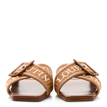 Christian Louboutin Calfskin Crossimule Flat Slide Sandals 36 Cuoio 2 of 9
