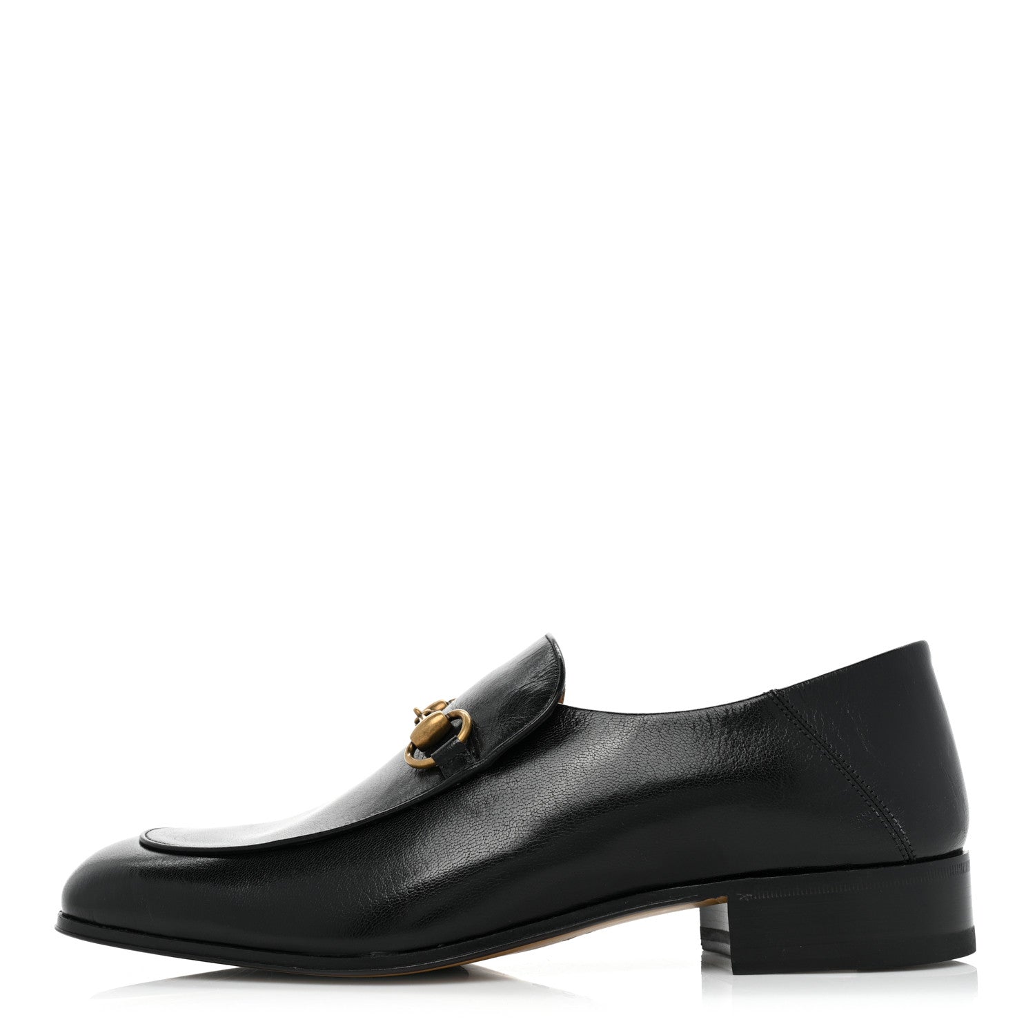 Gucci Goatskin Mens Horsebit Loafers 8 Black 1 of 9