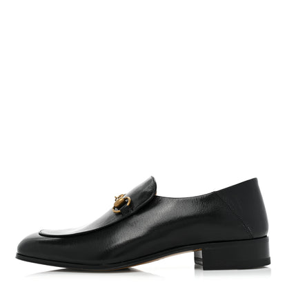 Gucci Goatskin Mens Horsebit Loafers 8 Black 1 of 9