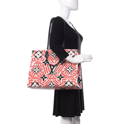 Louis Vuitton Monogram Giant Crafty Onthego GM Creme Rouge Black 2 of 9