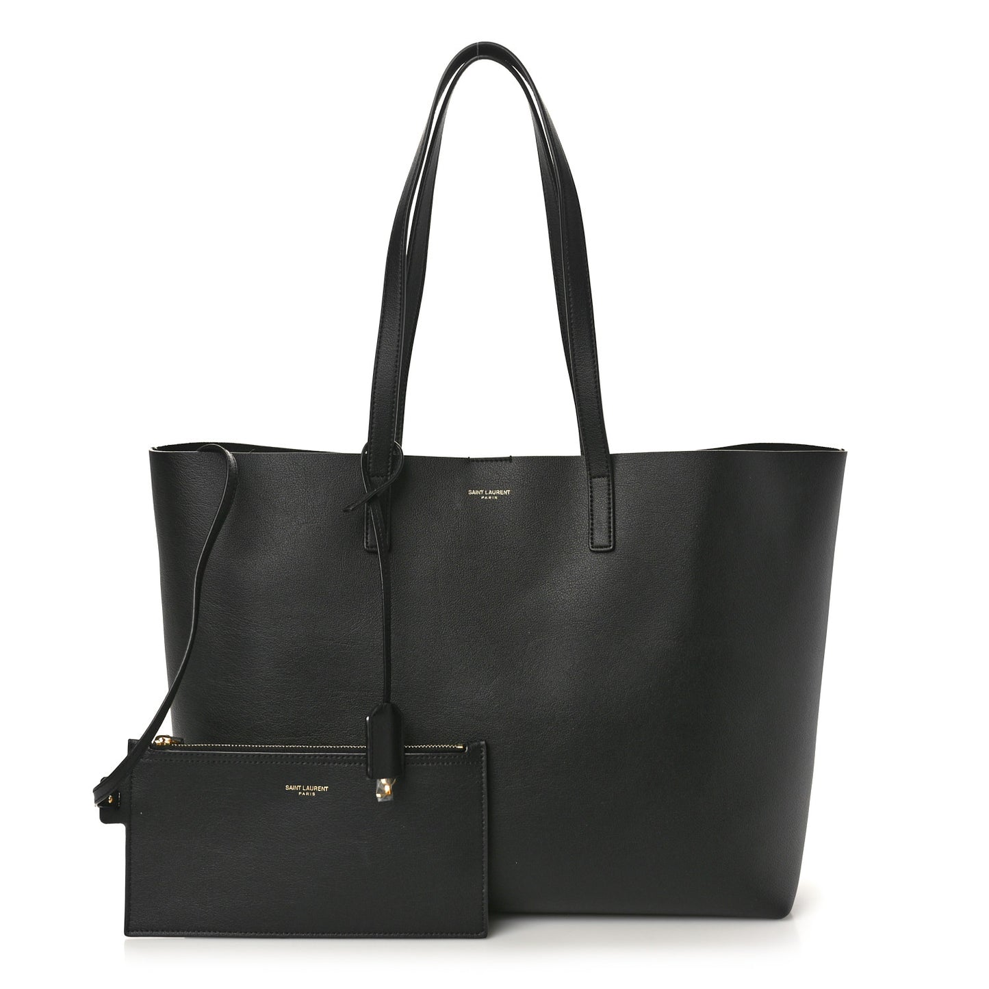 Calfskin Large Shopping Tote Black