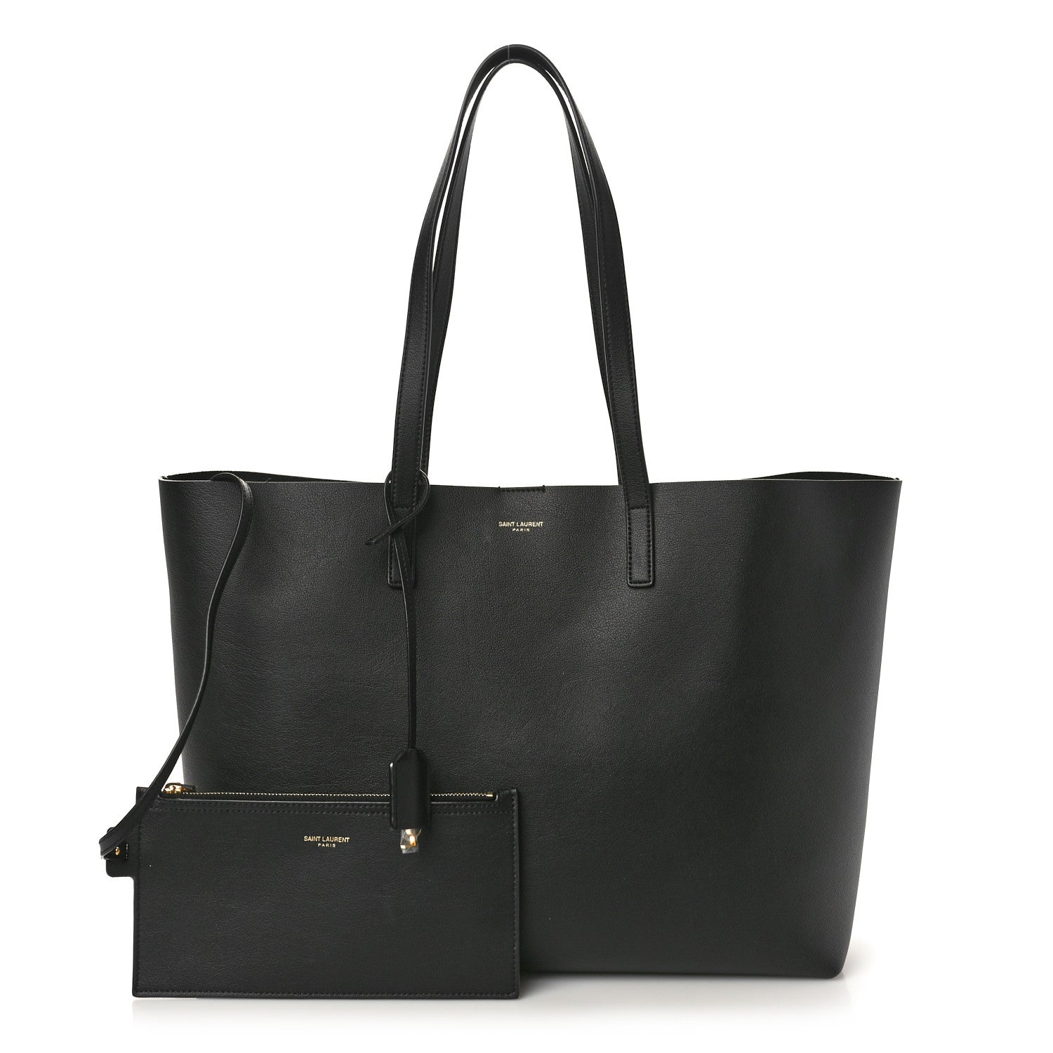 Saint Laurent Calfskin Large Shopping Tote Black 3 of 11
