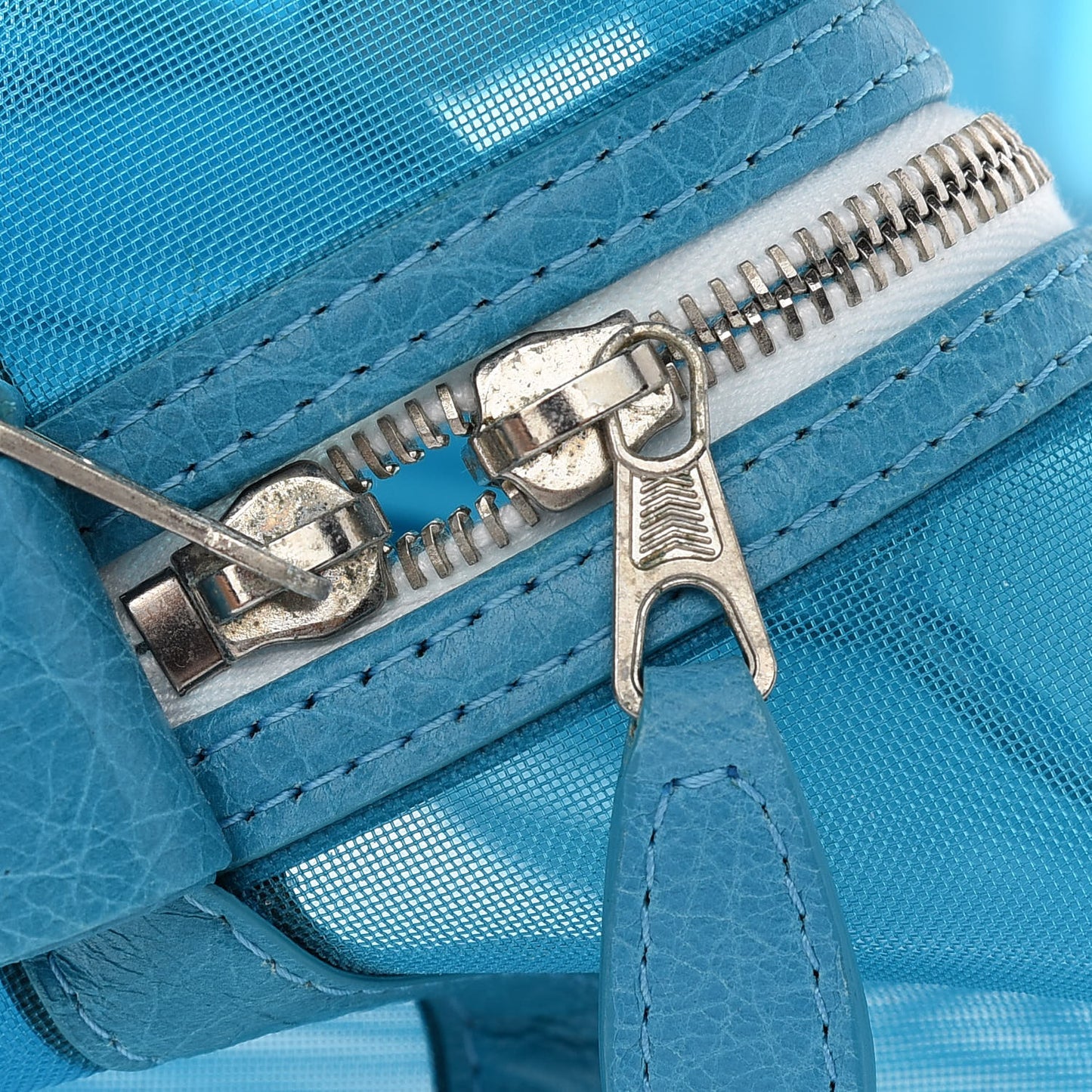Mesh Medium Bazar Shopper Tote Blue
