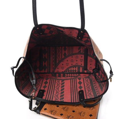 MCM Visetos Medium Project Reversible Shopper Tote Cognac 8 of 16