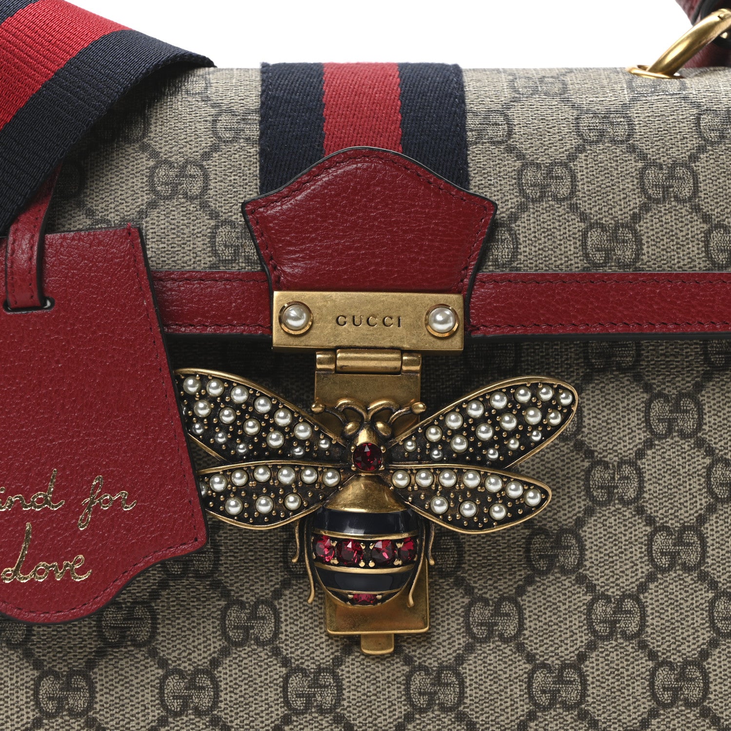 Gucci GG Supreme Monogram Small Queen Margaret Top Handle Bag Red