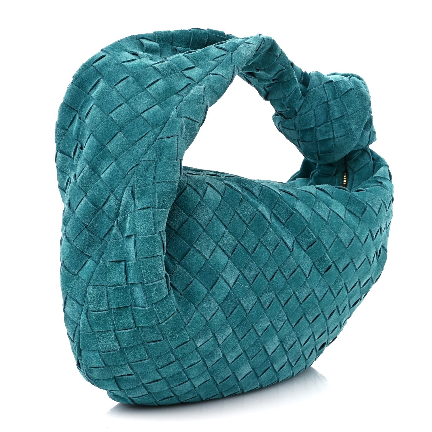Bottega Veneta Suede Intrecciato Teen Jodie Hobo Petroleum Blue 3 of 11