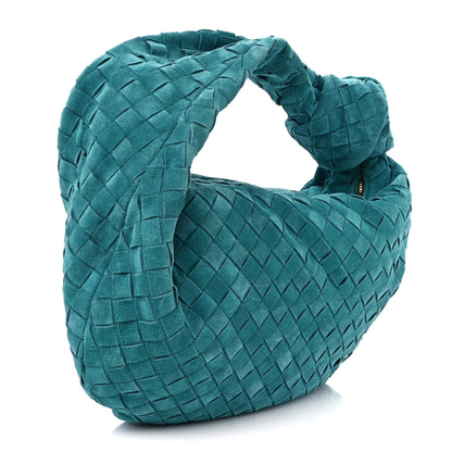 Bottega Veneta Suede Intrecciato Teen Jodie Hobo Petroleum Blue 3 of 11