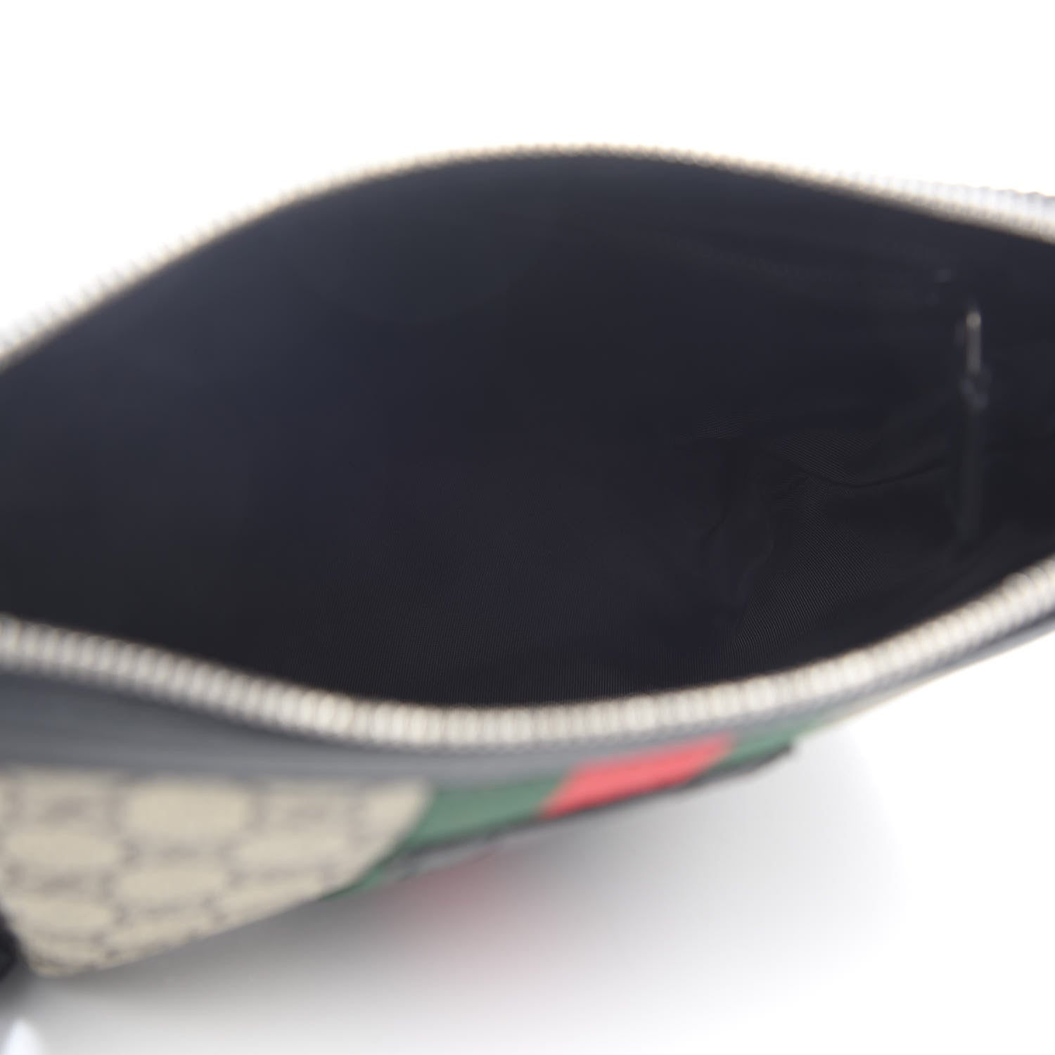 Gucci GG Supreme Monogram Web Messenger Bag Black 5 of 9