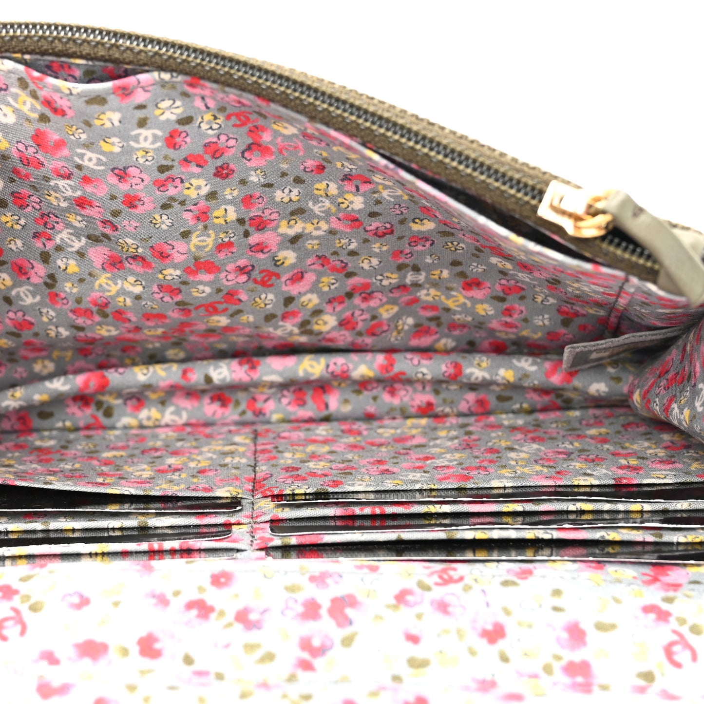 Canvas Quilted Coco Cuba Charms Wallet on Chain WOC Khaki