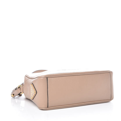 Prada Glace Calfskin Embossed Logo Crossbody Cammeo 4 of 9