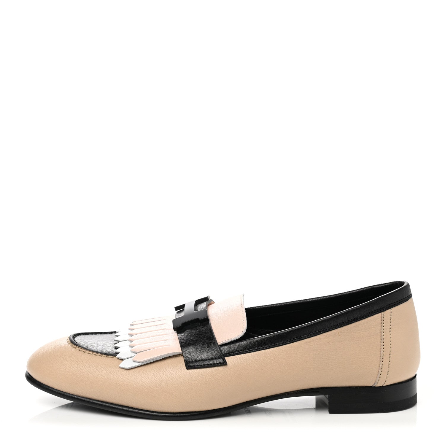 Hermes Goatskin Womens Royal Loafers 37.5 Multicolor 1 of 8