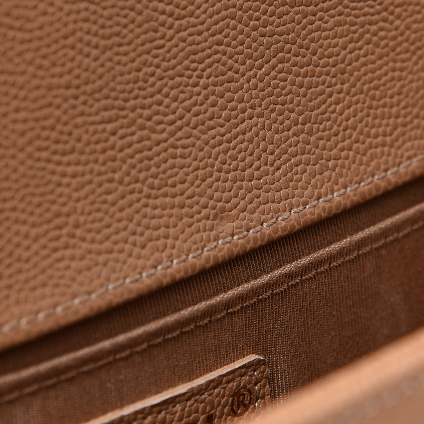 Caviar Quilted Medium Boy Flap Beige