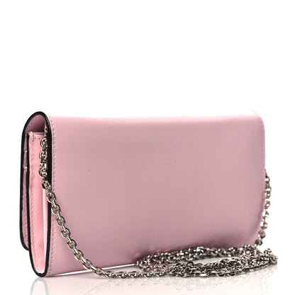 Fendi Vitello Liberty Fun Fair Studded Continental Wallet On Chain Peonia Multicolor 2 of 11