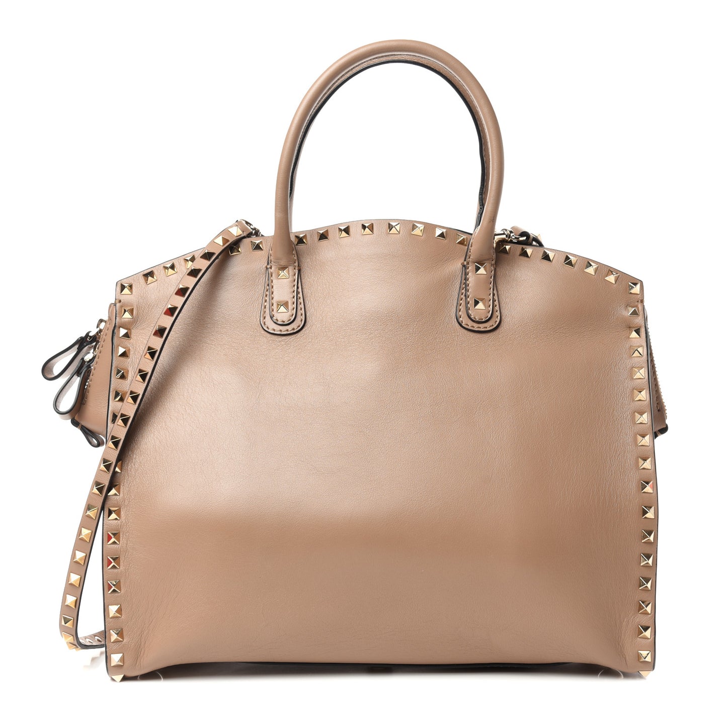 Vitello Rockstud Dome Shopper Alpaca