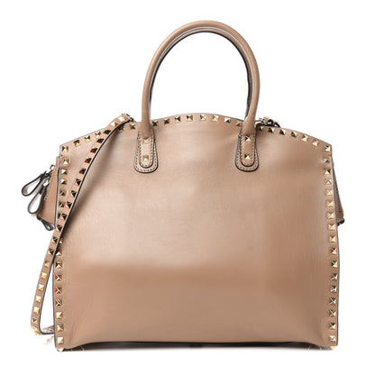 Valentino Garavani Vitello Rockstud Dome Shopper Alpaca 1 of 9