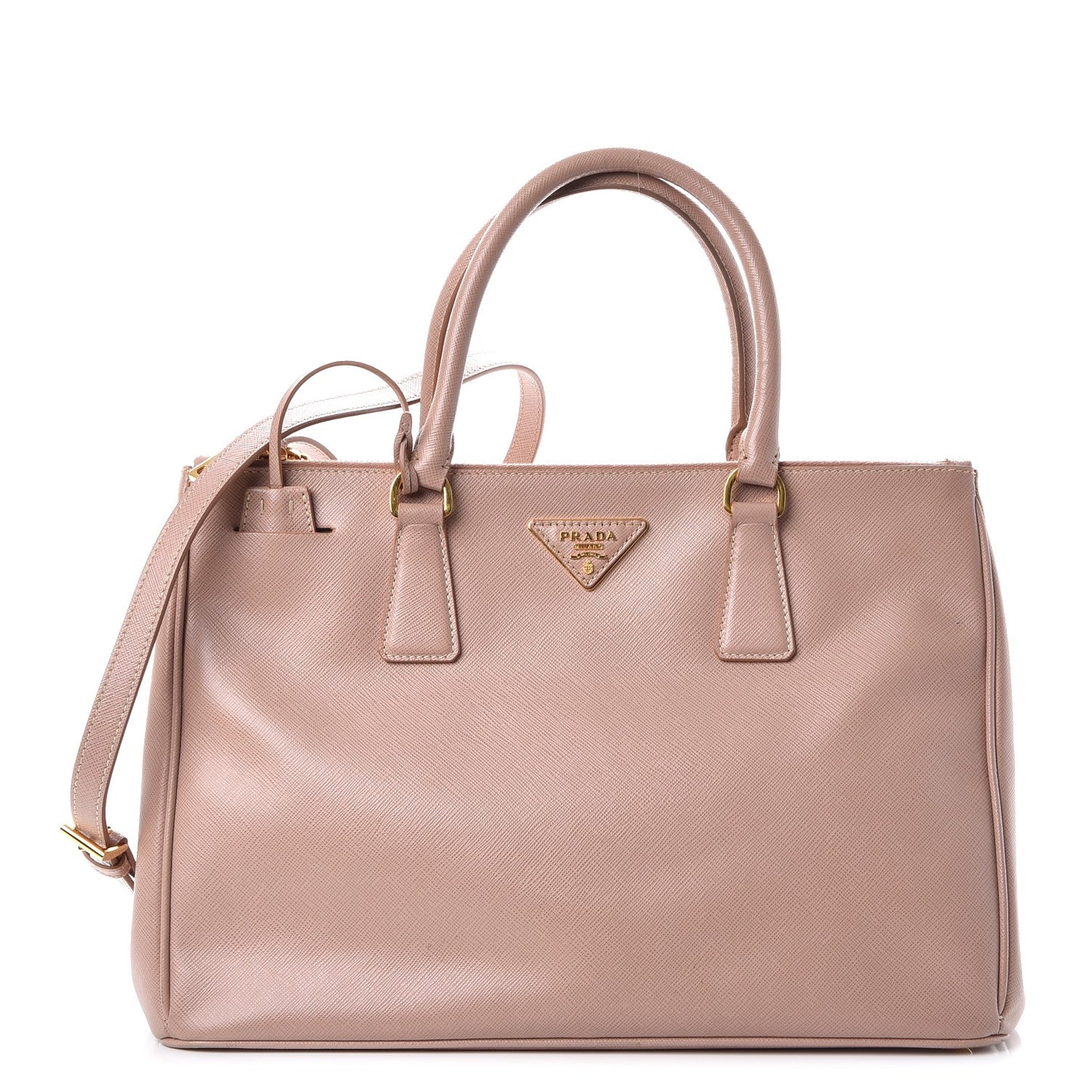 Saffiano Medium Galleria Double Zip Tote Cammeo