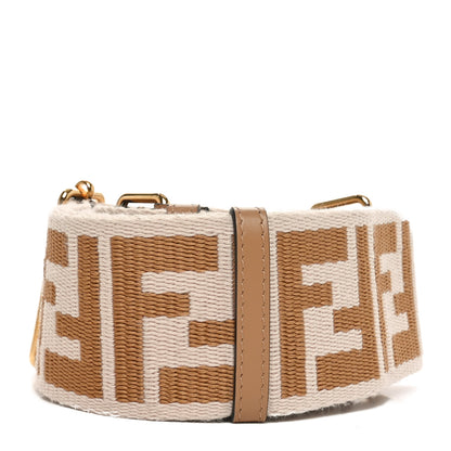 Fendi Ribbon Vitello King FF 1974 Adjustable Strap You Poudre Cuoio Miele Scuro 2 of 4