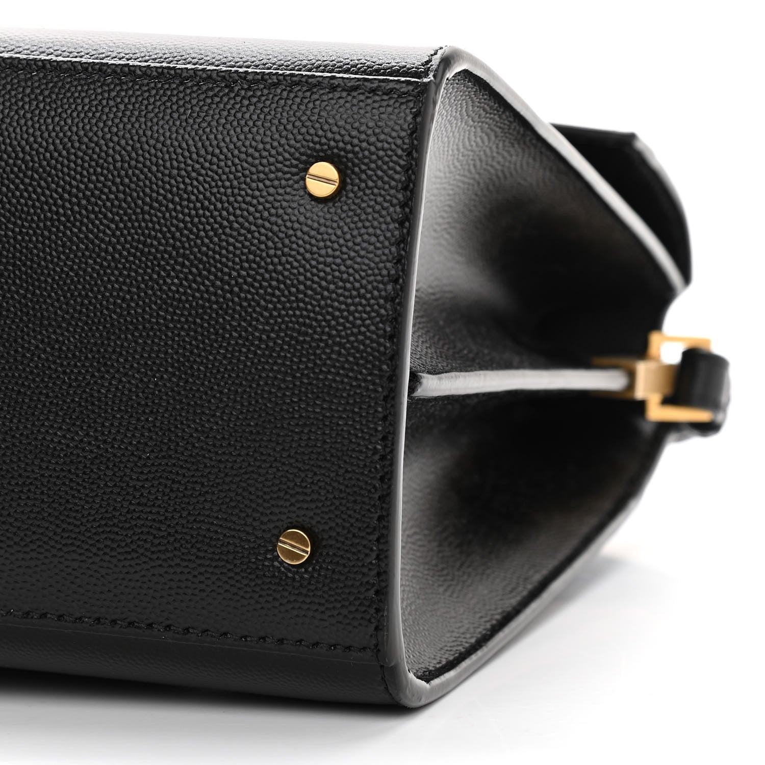 Saint Laurent Grain de Poudre Medium Classic Monogram Cassandra Top Handle Black 10 of 11
