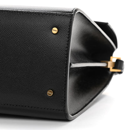 Saint Laurent Grain de Poudre Medium Classic Monogram Cassandra Top Handle Black 10 of 11