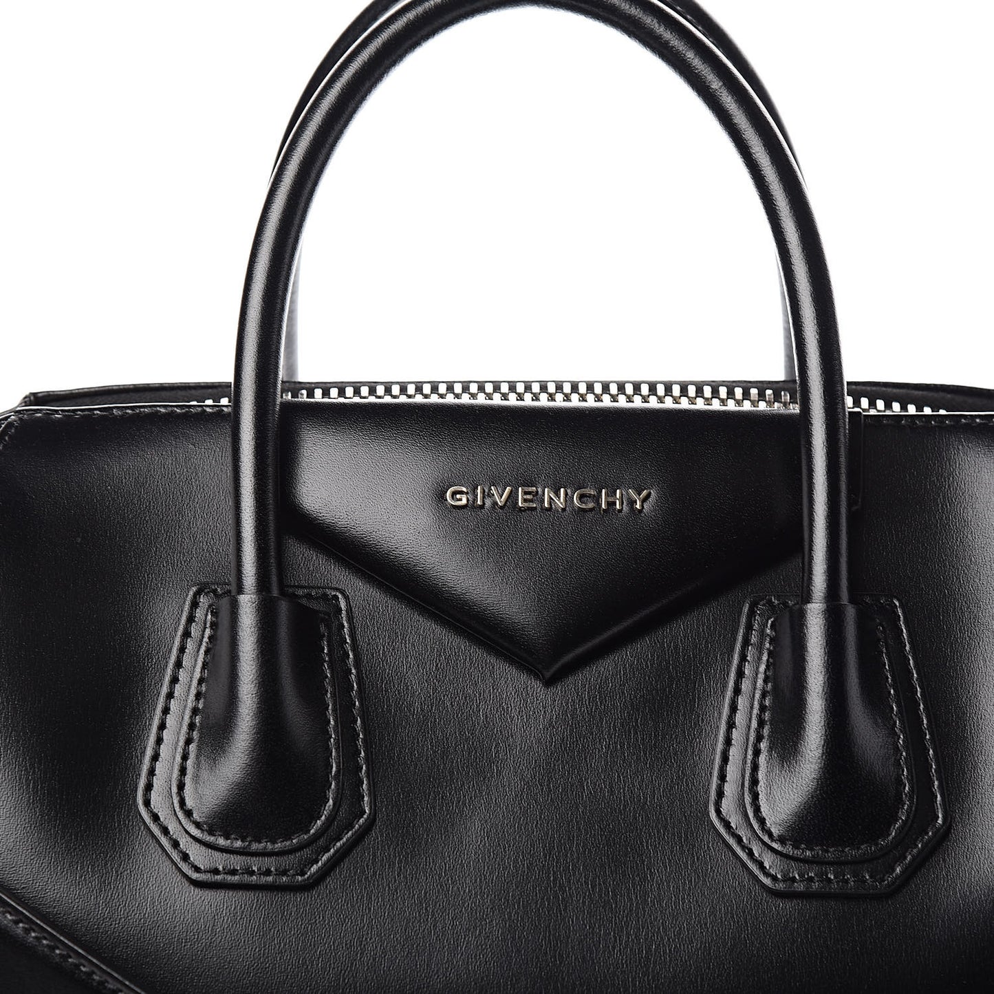 Shiny Lord Calfskin Medium Antigona Black