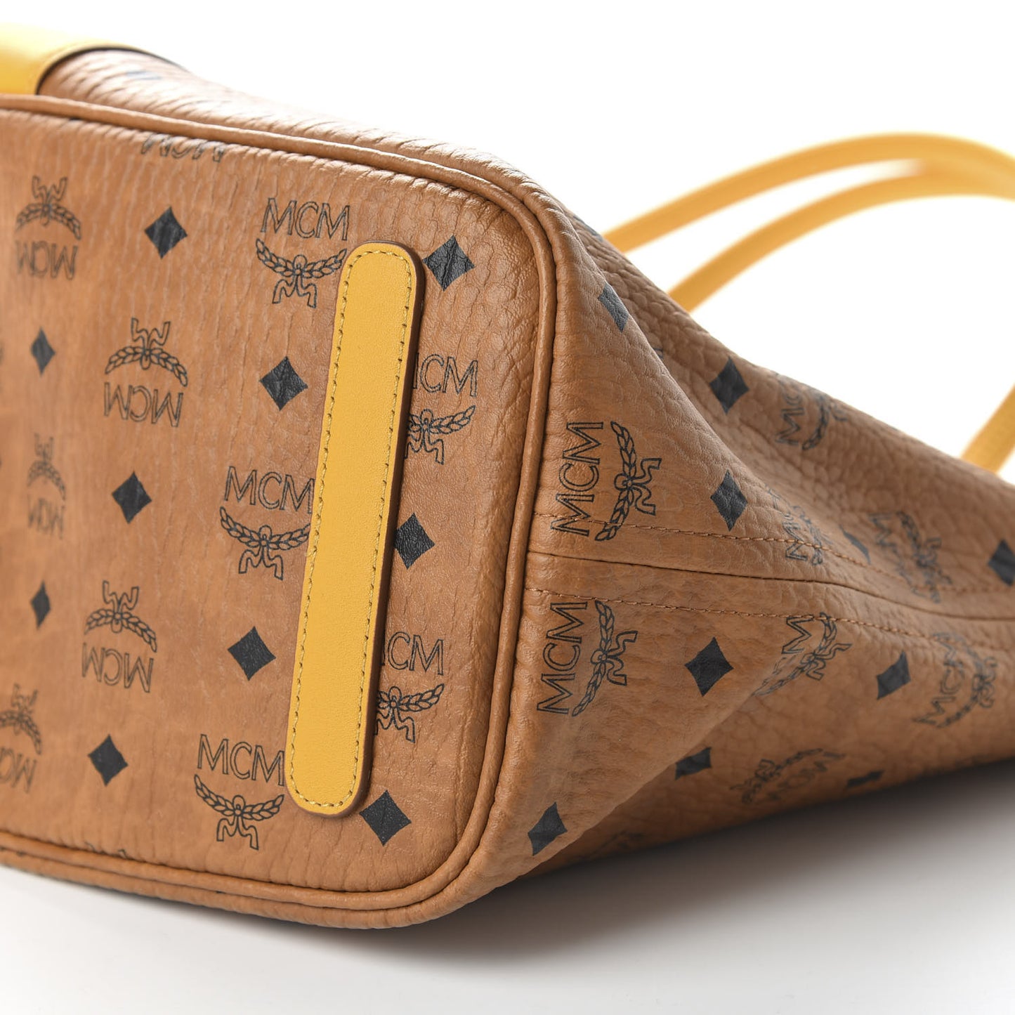 Visetos Medium Liz Reversible Shopper Tote Cognac Yellow