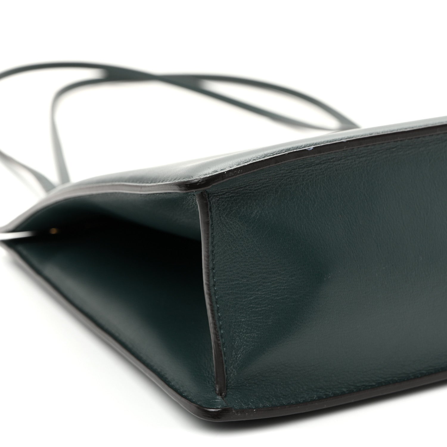 Celine Smooth Calfskin Medium Clasp Shoulder Bag Forest 9 of 10