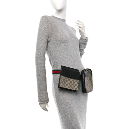 Gucci GG Supreme Monogram Web Belt Bag Black 2 of 16