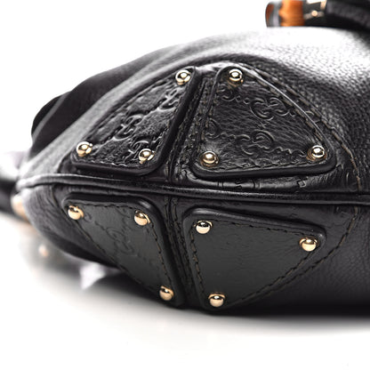 Gucci Calfskin Medium Indy Top Handle Hobo Black 8 of 10